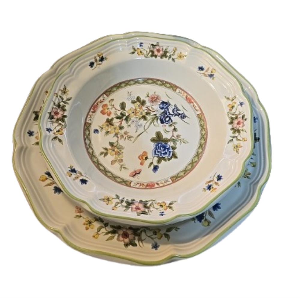 Plate Set By Mikasa "Imari Bouquet" Dinner Plate & Bowl Set